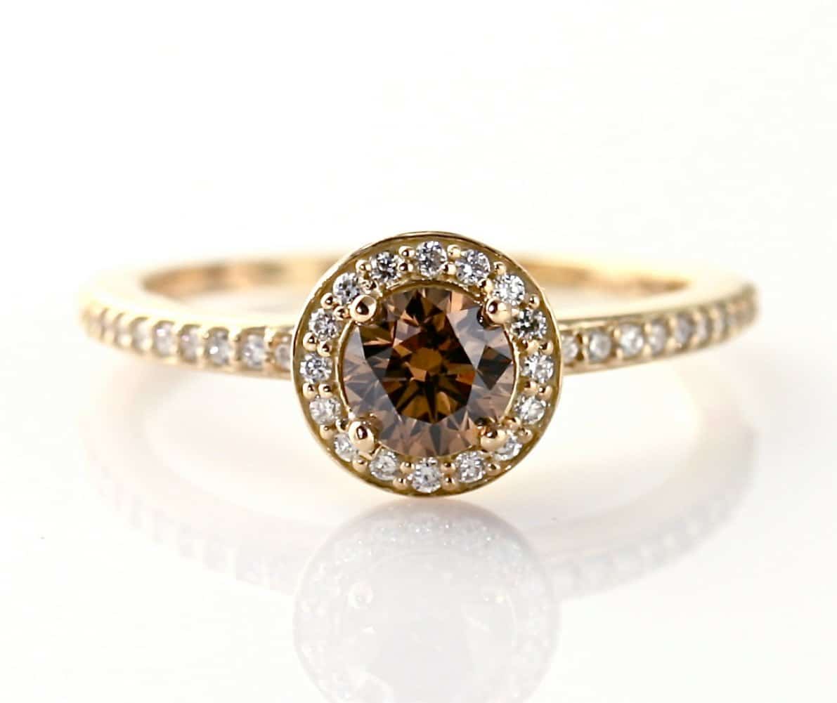 chocolate diamond engagement rings