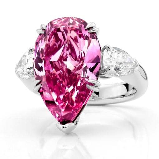 oval pink diamond ring