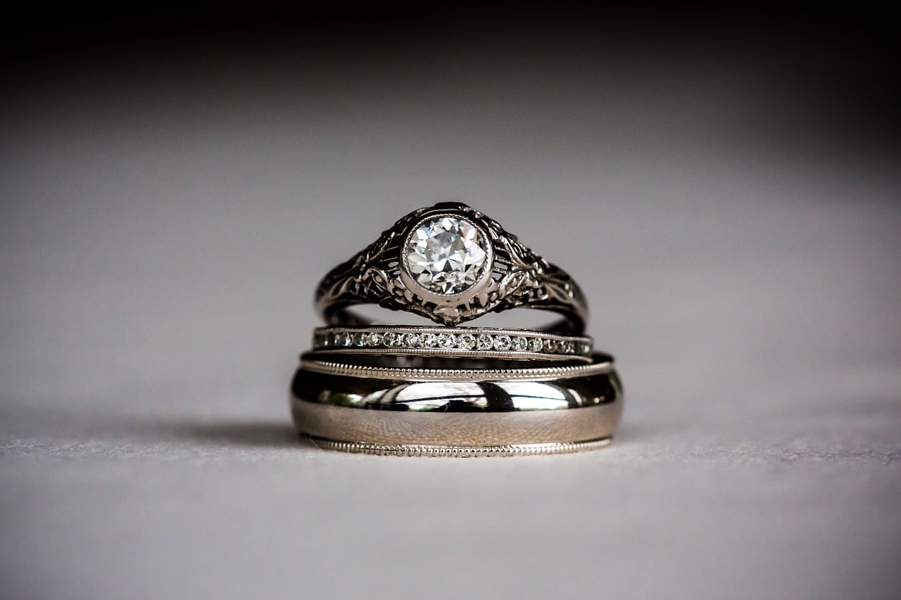 shiny wedding ring