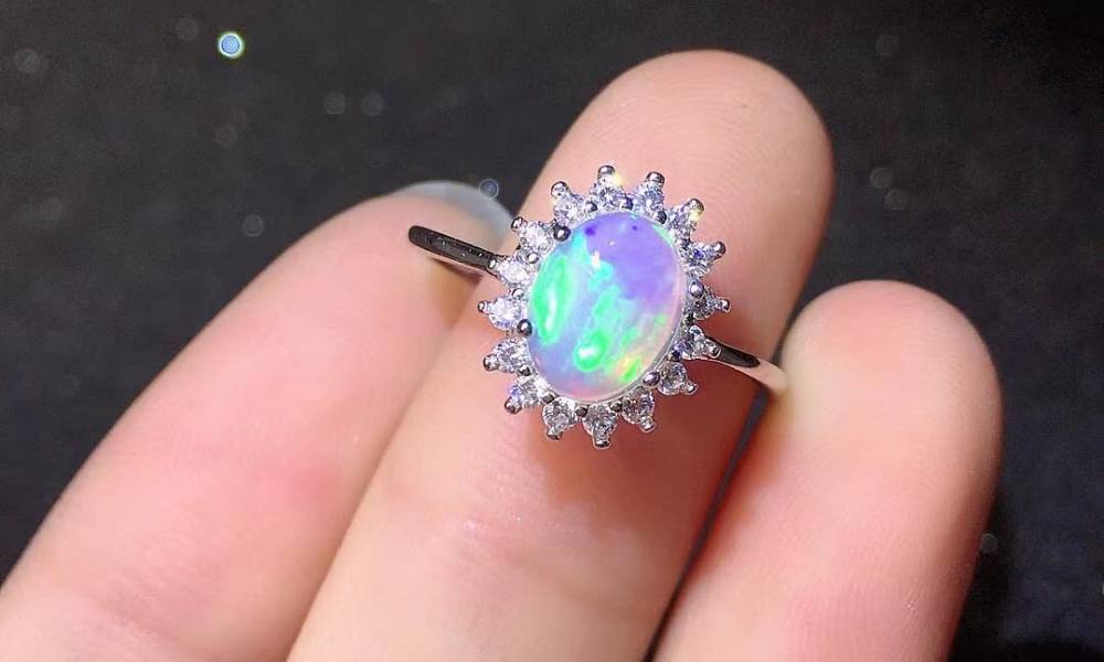 opal birthstone ring