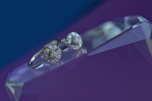 Cubic Zirconia and diamond ring